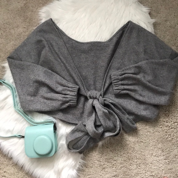 Hackwith Design House tie-front wool sweater - Picture 1 of 2